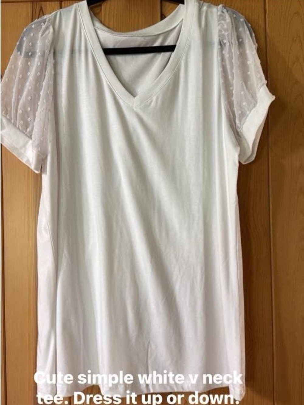 White V-Neck Puff Sleeve Top